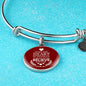 Let Not Your Heart Be Troubled John 14:1 Circle Pendant Bangle Bracelet Stainless Steel or 18k Gold-Express Your Love Gifts