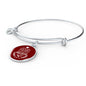 Let Not Your Heart Be Troubled John 14:1 Circle Pendant Bangle Bracelet Stainless Steel or 18k Gold-Express Your Love Gifts