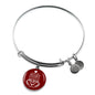Let Not Your Heart Be Troubled John 14:1 Circle Pendant Bangle Bracelet Stainless Steel or 18k Gold-Express Your Love Gifts