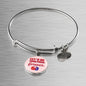 Let'S Be Together Forever Circle Pendant Bangle Stainless Steel or 18k Gold 18-22"-Express Your Love Gifts