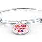 Let'S Be Together Forever Circle Pendant Bangle Stainless Steel or 18k Gold 18-22"-Express Your Love Gifts