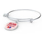 Let'S Be Together Forever Circle Pendant Bangle Stainless Steel or 18k Gold 18-22"-Express Your Love Gifts