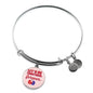 Let'S Be Together Forever Circle Pendant Bangle Stainless Steel or 18k Gold 18-22"-Express Your Love Gifts