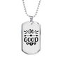Let's Do Good Christian Necklace Stainless Steel or 18k Gold Dog Tag 24" Chain-Express Your Love Gifts