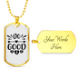 Let's Do Good Christian Necklace Stainless Steel or 18k Gold Dog Tag 24" Chain-Express Your Love Gifts