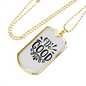 Let's Do Good Necklace Stainless Steel or 18k Gold Dog Tag 24" Chain-Express Your Love Gifts