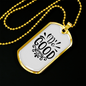 Let's Do Good Necklace Stainless Steel or 18k Gold Dog Tag 24" Chain-Express Your Love Gifts