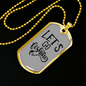 Let'S Go Fishing Necklace Stainless Steel or 18k Gold Dog Tag 24" Chain-Express Your Love Gifts