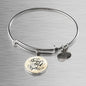 Let'S Grow Old Together Circle Pendant Bangle Stainless Steel or 18k Gold 18-22"-Express Your Love Gifts