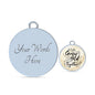 Let'S Grow Old Together Circle Pendant Bangle Stainless Steel or 18k Gold 18-22"-Express Your Love Gifts