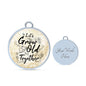 Let'S Grow Old Together Circle Pendant Bangle Stainless Steel or 18k Gold 18-22"-Express Your Love Gifts
