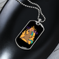 Let's Rock Horse Necklace Stainless Steel or 18k Gold Dog Tag 24" Chain-Express Your Love Gifts