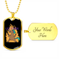 Let's Rock Horse Necklace Stainless Steel or 18k Gold Dog Tag 24" Chain-Express Your Love Gifts