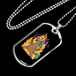 Let's Rock Horse Necklace Stainless Steel or 18k Gold Dog Tag 24" Chain-Express Your Love Gifts
