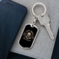 Let'S Rock Skull Biker Keychain Stainless Steel or 18k Gold Dog Tag Keyring-Express Your Love Gifts
