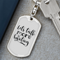 Let'S Talk More Hunter'S Keychain Gift Stainless Steel or 18k Gold Dog Tag Keyring-Express Your Love Gifts