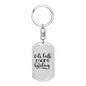 Let'S Talk More Hunter'S Keychain Gift Stainless Steel or 18k Gold Dog Tag Keyring-Express Your Love Gifts