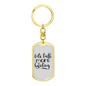 Let'S Talk More Hunter'S Keychain Gift Stainless Steel or 18k Gold Dog Tag Keyring-Express Your Love Gifts