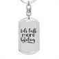 Let'S Talk More Hunter'S Keychain Gift Stainless Steel or 18k Gold Dog Tag Keyring-Express Your Love Gifts