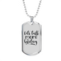 Let'S Talk More Hunting Necklace Stainless Steel or 18k Gold Dog Tag 24" Chain-Express Your Love Gifts