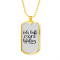 Let'S Talk More Hunting Necklace Stainless Steel or 18k Gold Dog Tag 24" Chain-Express Your Love Gifts