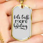 Let'S Talk More Hunting Necklace Stainless Steel or 18k Gold Dog Tag 24" Chain-Express Your Love Gifts