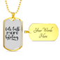 Let'S Talk More Hunting Necklace Stainless Steel or 18k Gold Dog Tag 24" Chain-Express Your Love Gifts