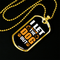 Let The Dog Out Necklace Stainless Steel or 18k Gold Dog Tag 24" Chain-Express Your Love Gifts