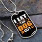 Let The Dog Out Necklace Stainless Steel or 18k Gold Dog Tag 24" Chain-Express Your Love Gifts