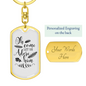 Let Us Adore Him Keychain Stainless Steel or 18k Gold Dog Tag Keyring-Express Your Love Gifts