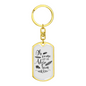 Let Us Adore Him Keychain Stainless Steel or 18k Gold Dog Tag Keyring-Express Your Love Gifts