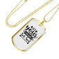 Let Your Dreams Christian Necklace Stainless Steel or 18k Gold Dog Tag 24" Chain-Express Your Love Gifts
