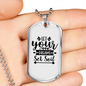 Let Your Dreams Christian Necklace Stainless Steel or 18k Gold Dog Tag 24" Chain-Express Your Love Gifts