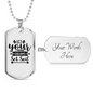 Let Your Dreams Christian Necklace Stainless Steel or 18k Gold Dog Tag 24" Chain-Express Your Love Gifts