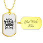 Let Your Dreams Christian Necklace Stainless Steel or 18k Gold Dog Tag 24" Chain-Express Your Love Gifts