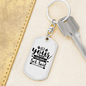 Let Your Dreams Keychain Stainless Steel or 18k Gold Dog Tag Keyring-Express Your Love Gifts