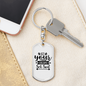 Let Your Dreams Keychain Stainless Steel or 18k Gold Dog Tag Keyring-Express Your Love Gifts
