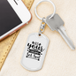 Let Your Dreams Keychain Stainless Steel or 18k Gold Dog Tag Keyring-Express Your Love Gifts