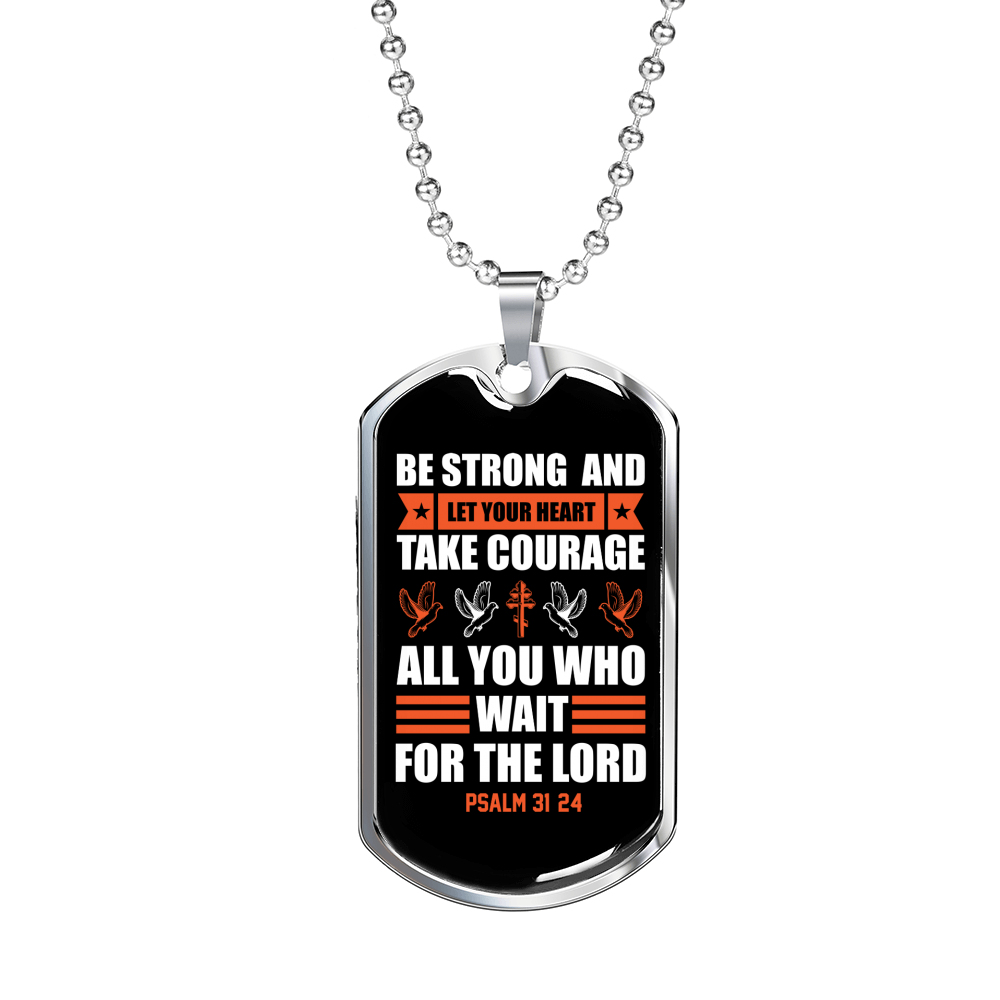 Let Your Heart Christian Necklace Stainless Steel or 18k Gold Dog Tag 24" Chain-Express Your Love Gifts