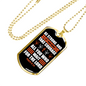 Let Your Heart Christian Necklace Stainless Steel or 18k Gold Dog Tag 24" Chain-Express Your Love Gifts