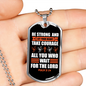 Let Your Heart Christian Necklace Stainless Steel or 18k Gold Dog Tag 24" Chain-Express Your Love Gifts