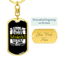 Let Your Heart Lord Psalm 31:34 Keychain Stainless Steel or 18k Gold Dog Tag Keyring-Express Your Love Gifts