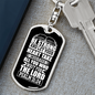 Let Your Heart Psalm 31:24 Keychain Stainless Steel or 18k Gold Dog Tag Keyring-Express Your Love Gifts