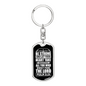 Let Your Heart Psalm 31:24 Keychain Stainless Steel or 18k Gold Dog Tag Keyring-Express Your Love Gifts