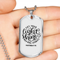 Let Your Light Shine Christian Necklace Stainless Steel or 18k Gold Dog Tag 24" Chain-Express Your Love Gifts