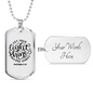 Let Your Light Shine Christian Necklace Stainless Steel or 18k Gold Dog Tag 24" Chain-Express Your Love Gifts