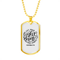 Let Your Light Shine Christian Necklace Stainless Steel or 18k Gold Dog Tag 24" Chain-Express Your Love Gifts