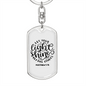 Let Your Light Shine Matthew 5:16 Keychain Stainless Steel or 18k Gold Dog Tag Keyring-Express Your Love Gifts
