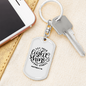 Let Your Light Shine Matthew 5:16 Keychain Stainless Steel or 18k Gold Dog Tag Keyring-Express Your Love Gifts