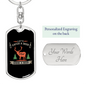 Lets Catch A Deer Hunter'S Keychain Gift Stainless Steel or 18k Gold Dog Tag Keyring-Express Your Love Gifts